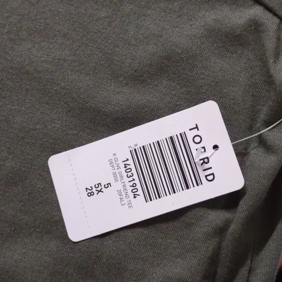 New Torrid Size 5X Army Green classic fit rop - Picture 7 of 8